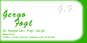 gergo fogl business card